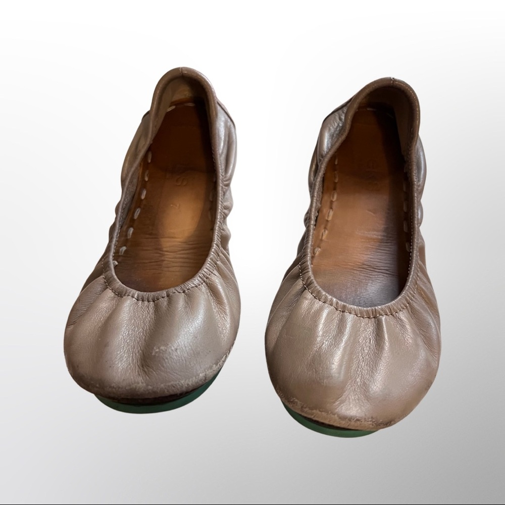 Tieks taupe flats